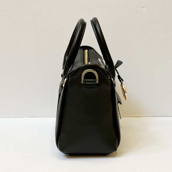 Michael Kors Carine Extra-Small Top Zip Satchel Shoulder Crossbody Bag Black - Picture 6 of 14